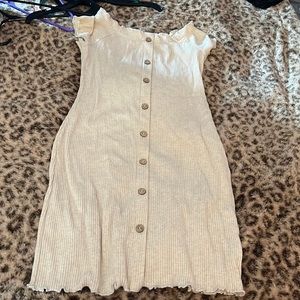 button down body con dress